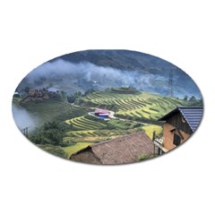 Rock Scenery The H Mong People Home Oval Magnet