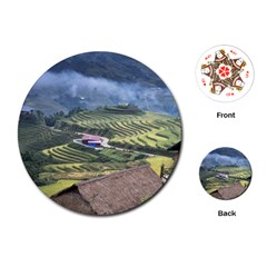 Rock Scenery The H Mong People Home Playing Cards (Round)