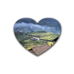 Rock Scenery The H Mong People Home Heart Coaster (4 pack) 