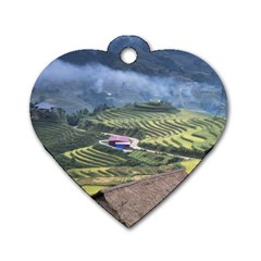 Rock Scenery The H Mong People Home Dog Tag Heart (One Side)