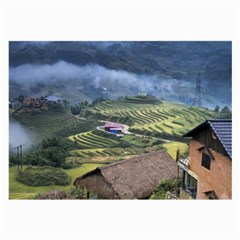 Rock Scenery The H Mong People Home Large Glasses Cloth