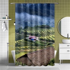 Rock Scenery The H Mong People Home Shower Curtain 48  x 72  (Small) 