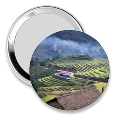 Rock Scenery The H Mong People Home 3  Handbag Mirrors