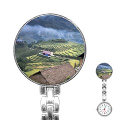 Rock Scenery The H Mong People Home Stainless Steel Nurses Watch