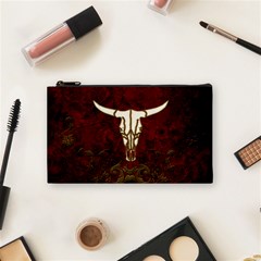 Awesome Cow Skeleton Cosmetic Bag (small) by FantasyWorld7