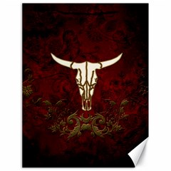 Awesome Cow Skeleton Canvas 18  X 24  by FantasyWorld7