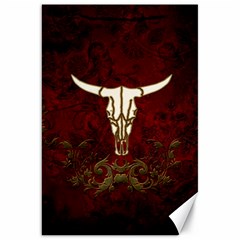 Awesome Cow Skeleton Canvas 20  X 30  by FantasyWorld7