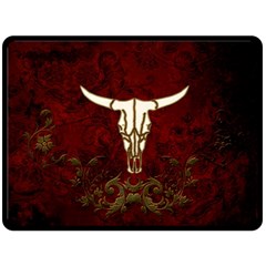 Awesome Cow Skeleton Fleece Blanket (large)  by FantasyWorld7