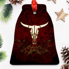 Awesome Cow Skeleton Bell Ornament (two Sides) by FantasyWorld7