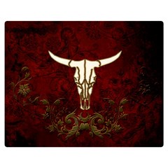 Awesome Cow Skeleton Double Sided Flano Blanket (medium)  by FantasyWorld7