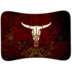 Awesome Cow Skeleton Velour Seat Head Rest Cushion by FantasyWorld7