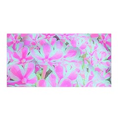 Hot Pink And White Peppermint Twist Flower Petals Satin Wrap by myrubiogarden