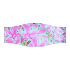 Hot Pink And White Peppermint Twist Flower Petals Stretchable Headband by myrubiogarden