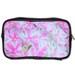 Hot Pink And White Peppermint Twist Flower Petals Toiletries Bag (One Side) Front