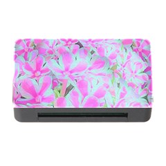 Hot Pink And White Peppermint Twist Flower Petals Memory Card Reader With Cf by myrubiogarden