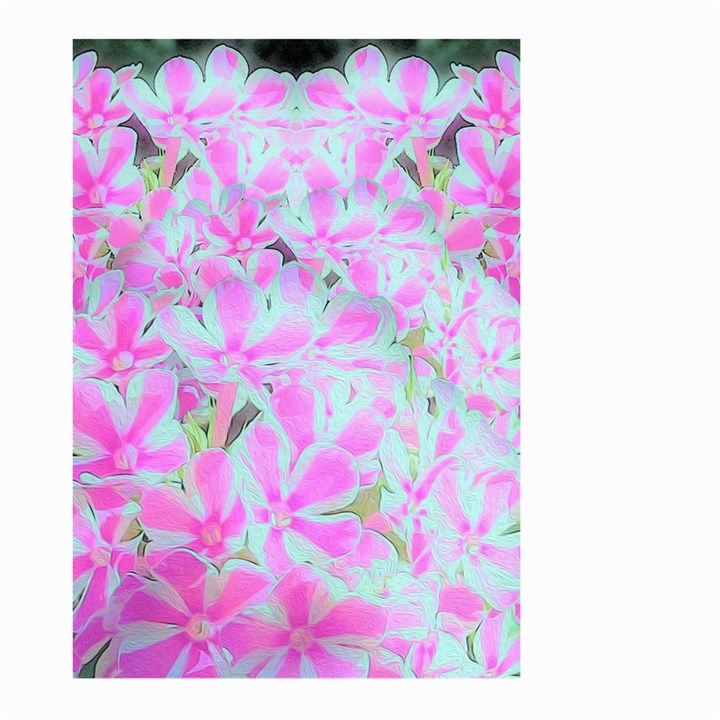 Hot Pink And White Peppermint Twist Flower Petals Large Garden Flag (Two Sides)