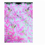 Hot Pink And White Peppermint Twist Flower Petals Large Garden Flag (Two Sides) Back