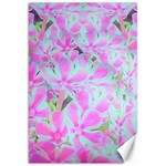 Hot Pink And White Peppermint Twist Flower Petals Canvas 20  x 30  19.62 x28.9  Canvas - 1