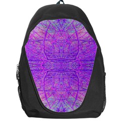 Hot Pink And Purple Abstract Branch Pattern Backpack Bag by myrubiogarden