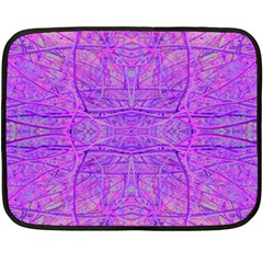 Hot Pink And Purple Abstract Branch Pattern Fleece Blanket (mini) by myrubiogarden