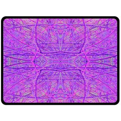 Hot Pink And Purple Abstract Branch Pattern Fleece Blanket (large)  by myrubiogarden