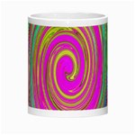 Groovy Abstract Pink, Turquoise And Yellow Swirl Morph Mugs Center