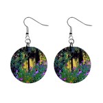 Hazy Morning Sunrise In My Rubio Garden Mini Button Earrings Front