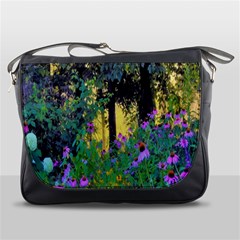 Hazy Morning Sunrise In My Rubio Garden Messenger Bag by myrubiogarden