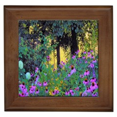 Hazy Morning Sunrise In My Rubio Garden Framed Tiles by myrubiogarden