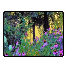 Hazy Morning Sunrise In My Rubio Garden Fleece Blanket (small) by myrubiogarden