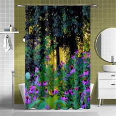 Hazy Morning Sunrise In My Rubio Garden Shower Curtain 48  X 72  (small)  by myrubiogarden