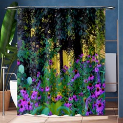 Hazy Morning Sunrise In My Rubio Garden Shower Curtain 60  X 72  (medium)  by myrubiogarden