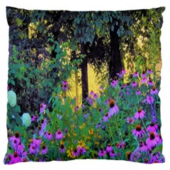 Hazy Morning Sunrise In My Rubio Garden Large Cushion Case (one Side) by myrubiogarden