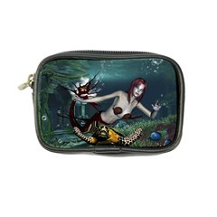 Wonderful Fmermaid With Turtle In The Deep Ocean Coin Purse by FantasyWorld7