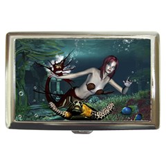 Wonderful Fmermaid With Turtle In The Deep Ocean Cigarette Money Case by FantasyWorld7