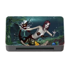 Wonderful Fmermaid With Turtle In The Deep Ocean Memory Card Reader With Cf by FantasyWorld7