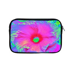 Psychedelic Pink And Red Hibiscus Flower Apple Macbook Pro 13  Zipper Case by myrubiogarden