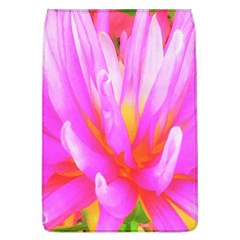 Fiery Hot Pink And Yellow Cactus Dahlia Flower Removable Flap Cover (l) by myrubiogarden