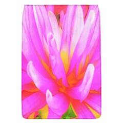 Fiery Hot Pink And Yellow Cactus Dahlia Flower Removable Flap Cover (s) by myrubiogarden