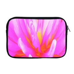 Fiery Hot Pink And Yellow Cactus Dahlia Flower Apple Macbook Pro 17  Zipper Case by myrubiogarden