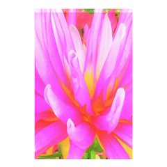 Fiery Hot Pink And Yellow Cactus Dahlia Flower Shower Curtain 48  X 72  (small)  by myrubiogarden