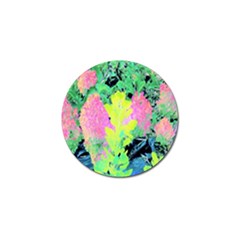 Fluorescent Yellow Smoke Tree With Pink Hydrangea Golf Ball Marker (10 Pack) by myrubiogarden