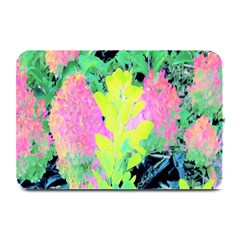 Fluorescent Yellow Smoke Tree With Pink Hydrangea Plate Mats by myrubiogarden