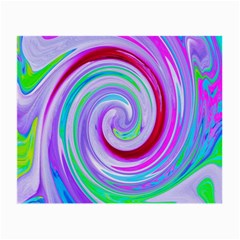 Groovy Abstract Red Swirl On Purple And Pink Small Glasses Cloth by myrubiogarden