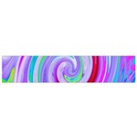 Groovy Abstract Red Swirl On Purple And Pink Small Flano Scarf Back