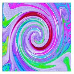 Groovy Abstract Red Swirl On Purple And Pink Large Satin Scarf (square) by myrubiogarden