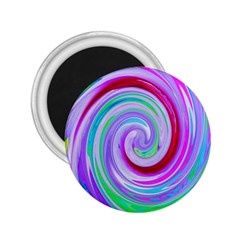 Groovy Abstract Red Swirl On Purple And Pink 2 25  Magnets by myrubiogarden