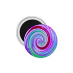 Groovy Abstract Red Swirl On Purple And Pink 1.75  Magnets Front