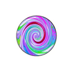 Groovy Abstract Red Swirl On Purple And Pink Hat Clip Ball Marker (4 Pack) by myrubiogarden