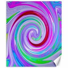 Groovy Abstract Red Swirl On Purple And Pink Canvas 8  X 10  by myrubiogarden